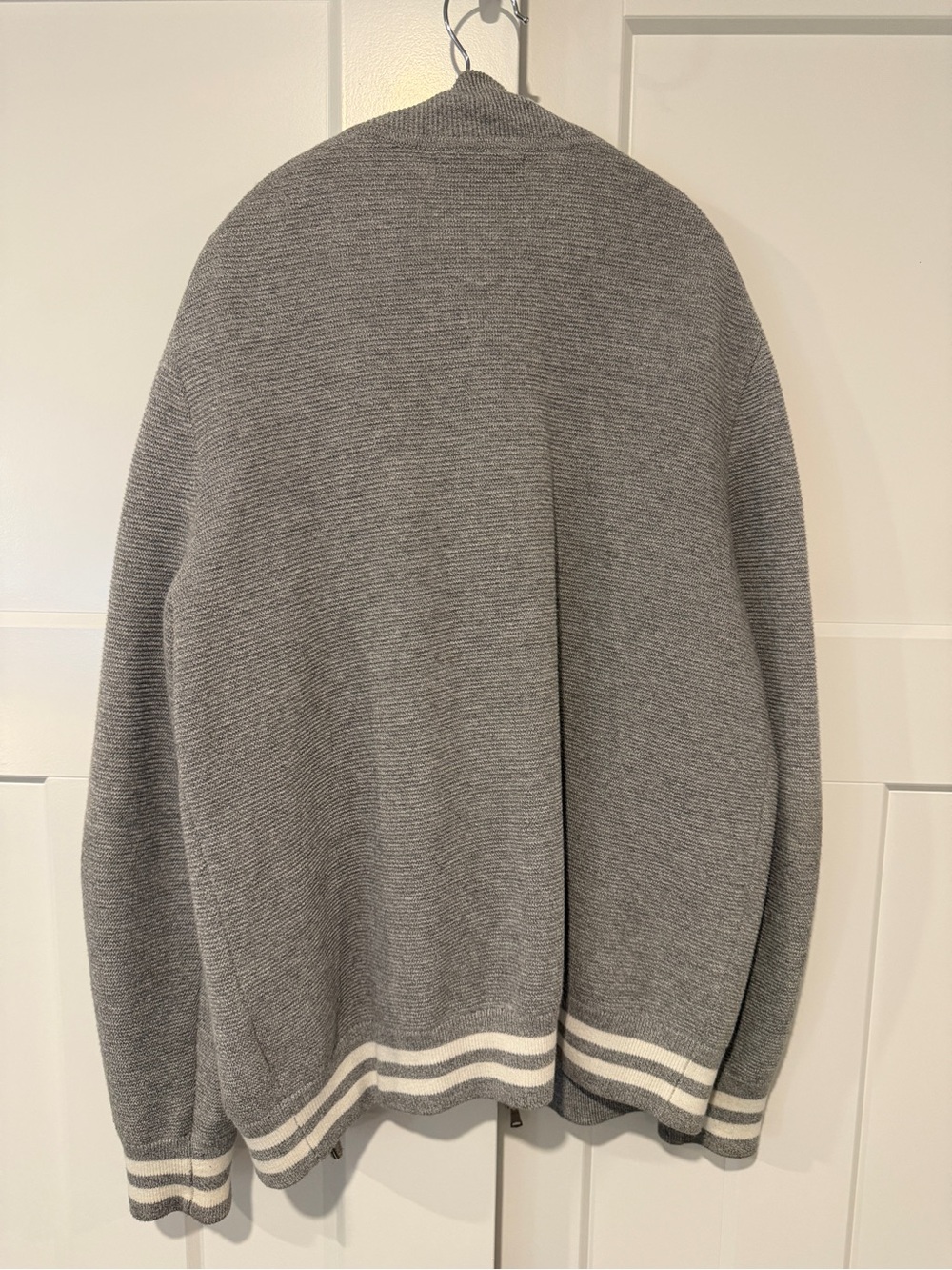 Banana Republic Gray Zip-Up Men's Sweater - Picture 4 of 4